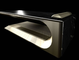 Fabio Alemanno SQUARE Black Hamam day bed - back view