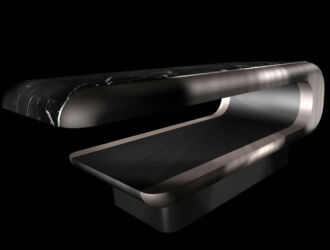 Fabio Alemanno SQUARE Black - Hammam Table - Front view high