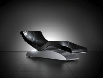 Fabio Alemanno Spa Lounger Cleopatra Moderno Black - front view