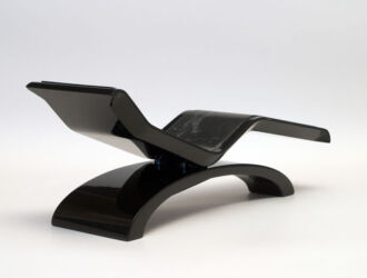 Fabio Alemanno Spa Lounger Diva Classico Black - back view